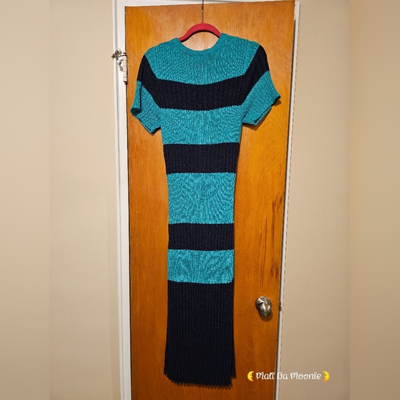 NY&C Eva Mendes Striped Sweater - XL Dress Blue and Green - Picture 4 of 6